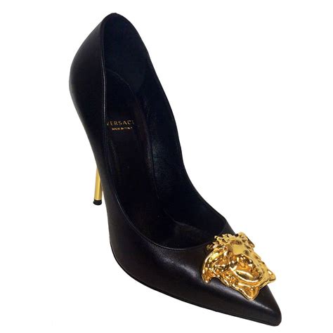 versace high heels schwarz|Versace palazzo high heels.